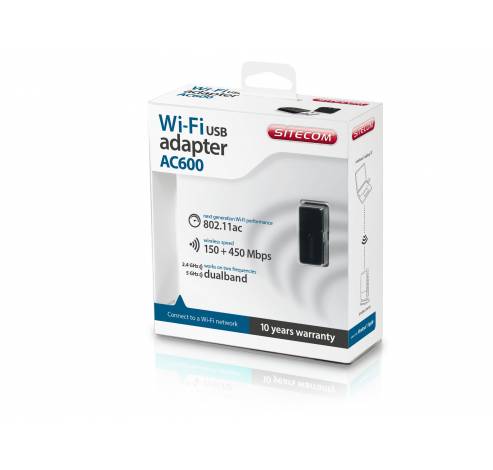 WLA-3100 AC600 Wi-Fi Dual-band USB Adapter  Sitecom