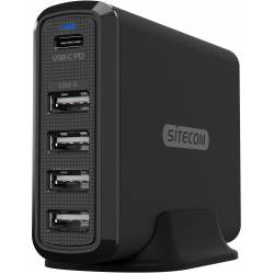 Sitecom 60W Fast USB Desktop Charger CH-017 