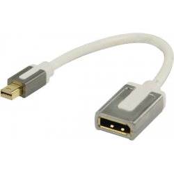 Mini DisplayPort M naar DisplayPort F 0,20 m wit Profigold
