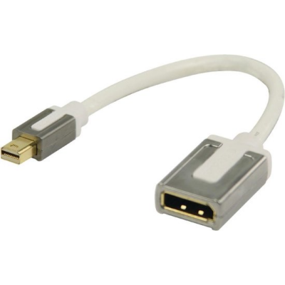 Mini DisplayPort M naar DisplayPort F 0,20 m wit Profigold