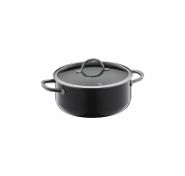 Low Casserole 20 cm w/ lid FUSIONTEC INSPIRE BLAC 