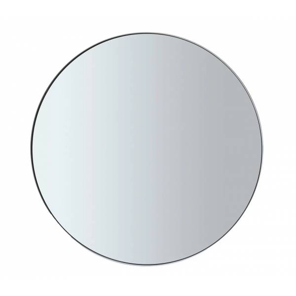 Wall mirror -RIM- Colour Black Ø 50cm smoked glass 