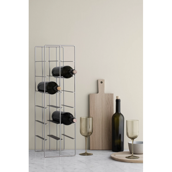 Wine bottle rack -PILARE- Black for 12 bottles 