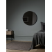 Wall mirror -RIM- Steel Gray Ø 80cm smoked glass 