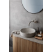 Wall mirror -RIM- Steel Gray Ø 80cm smoked glass 