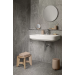 Wall mirror -RIM- Steel Gray Ø 80cm smoked glass 