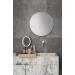 Wall mirror -RIM- Steel Gray Ø 80cm smoked glass 