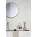 Wall mirror -RIM- Steel Gray Ø 80cm smoked glass 