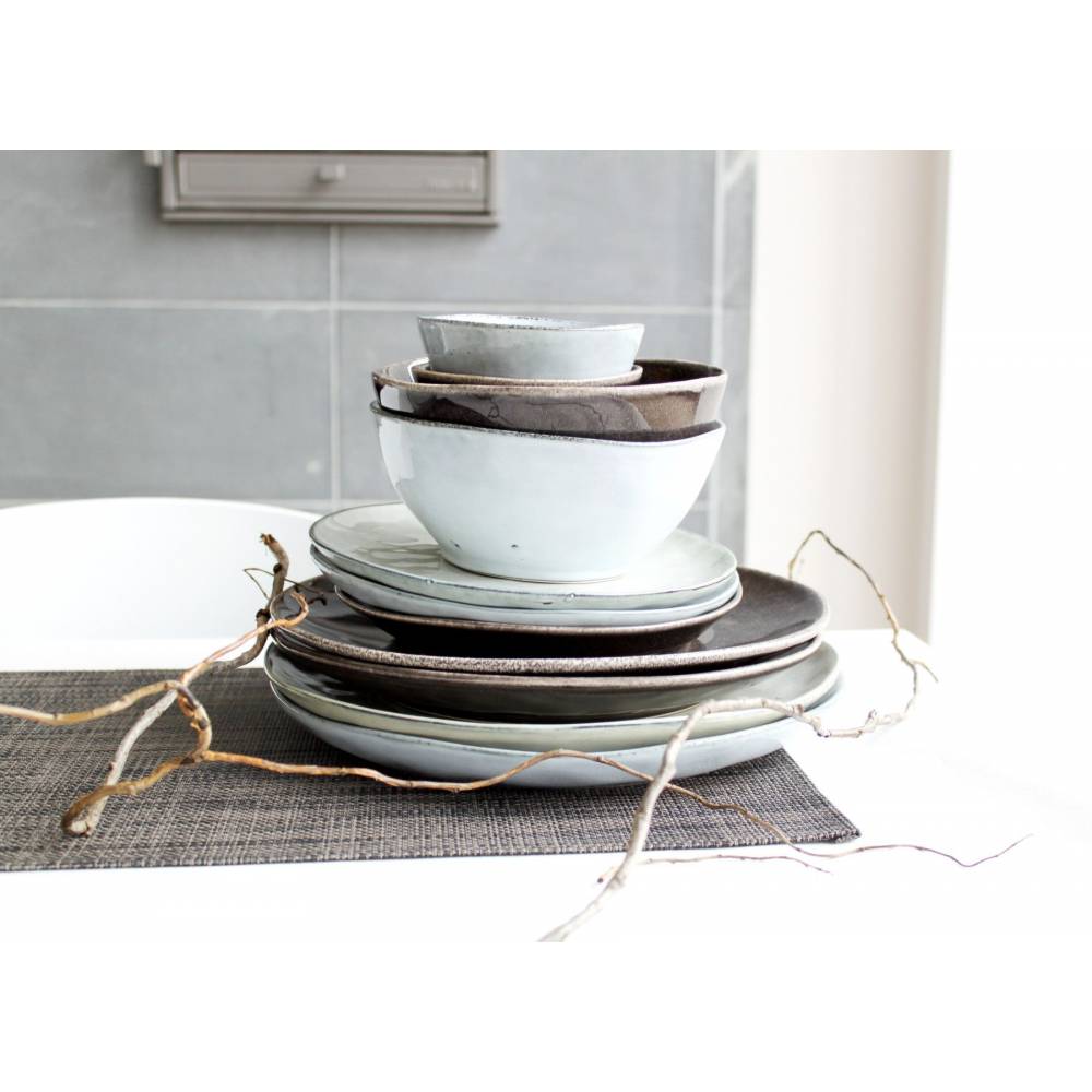 Salt & Pepper Platte borden Artisan Plat bord 27,5cm coupe groen