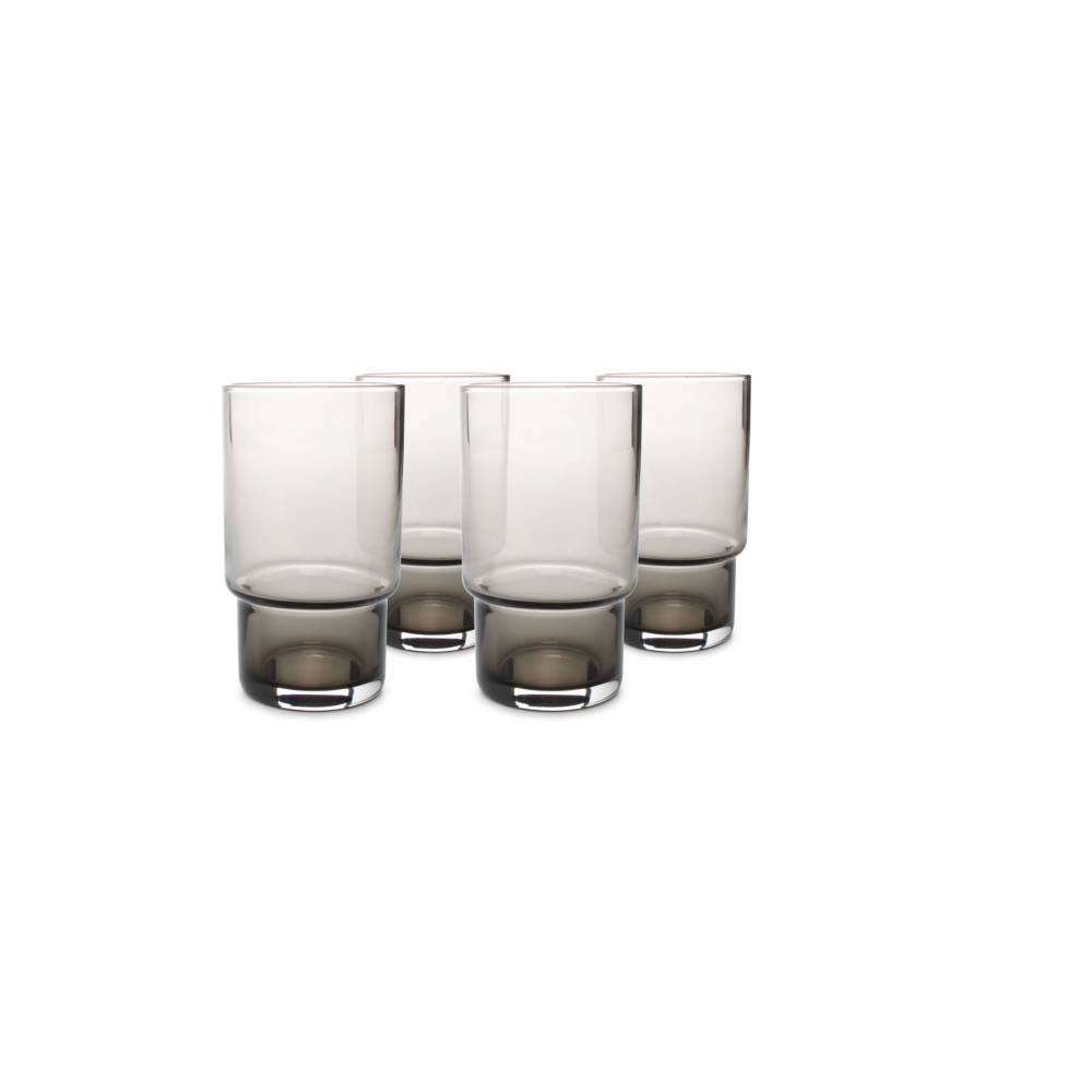 Salt & Pepper Drinkglazen Secrets Glas 35cl Smoked set/4