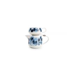 Tea for one set 60cl blauw Lilia 