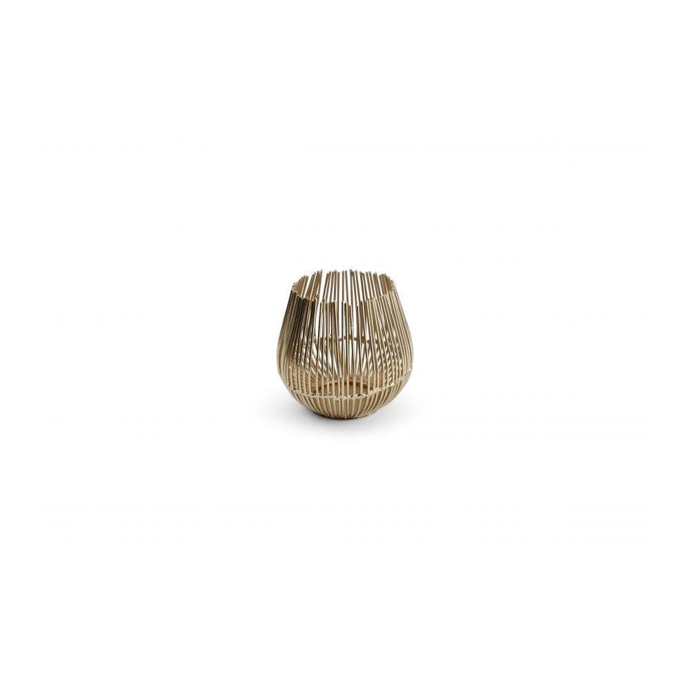 Salt & Pepper Theelichtjeshouders Iris Kaarshouder 8,5xH9cm goud twisted