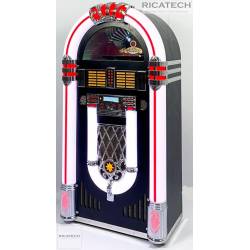 Ricatech RR4000 LED jukebox 80W platenspeler FMDABBTCD zwart 
