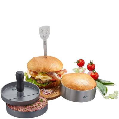 Hamburgerkit BBQ (pers+ring+stokje)  GEFU