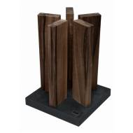 Porte-couteaux Stonehenge Noyer avec base en granit pour 10 couteaux 