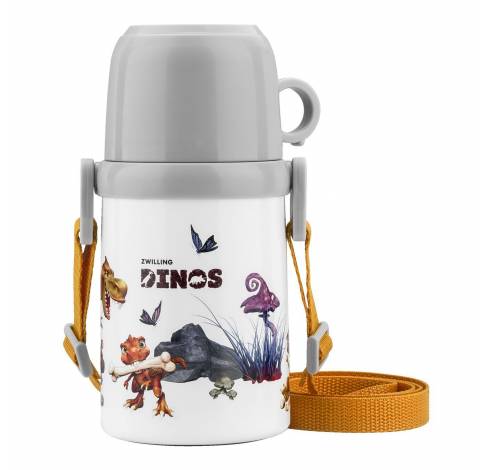 Thermo Bouteille isotherme avec tasse et sangle de transport - 380 ml - Dino  Zwilling