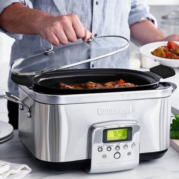 Slow Cooker Stainless Steel 6L 
