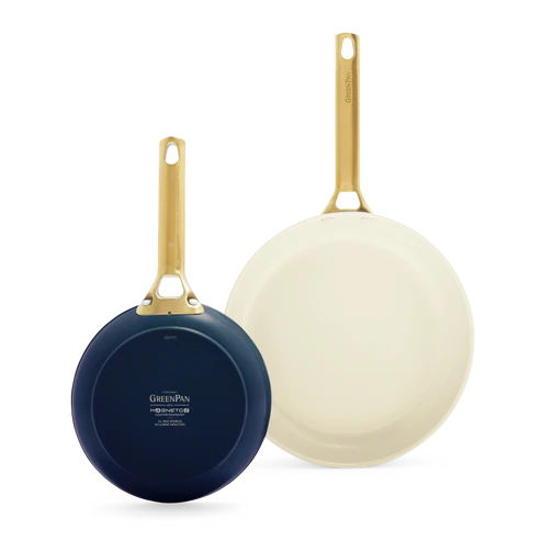 Padova Oxford Blue 2-delige Pannenset met keramische antikleeflaag 20/26 cm