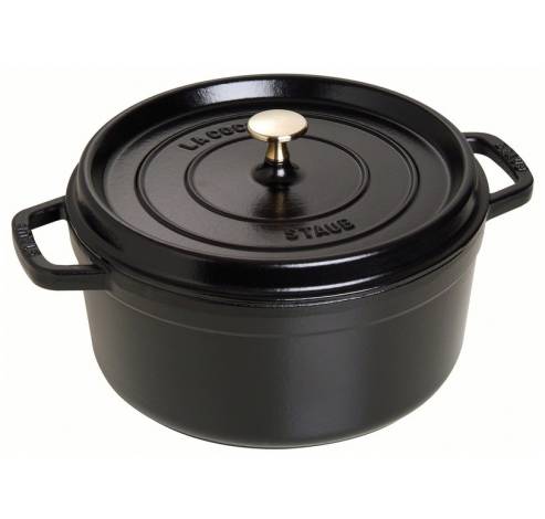 Ronde cocotte 30cm Zwart  Staub