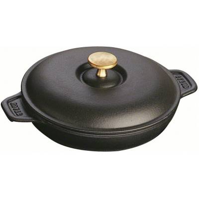 Warm bord rond 20cm Zwart   Staub