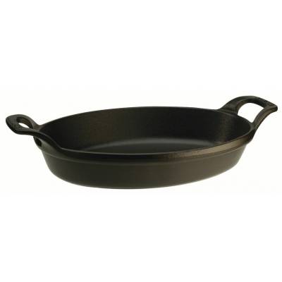 Stapelbaar bord ovaal 28cm Zwart   Staub