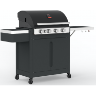 Stella 4311 barbecue à gaz noir avec brûleur infrarouge 174x59x119cm 