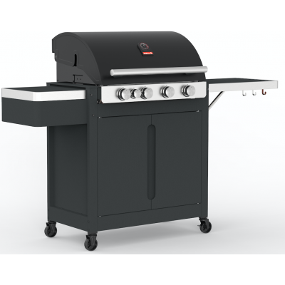 Stella 4311 barbecue à gaz noir avec brûleur infrarouge 174x59x119cm  Barbecook