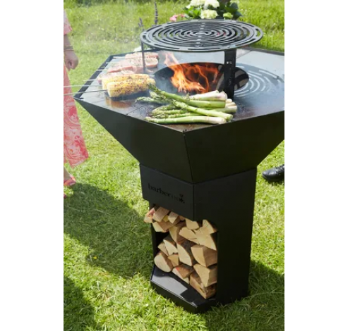 Nestor Original houtbarbecue uit gegalvaniseerd staal zwart 92x92x101cm  Barbecook