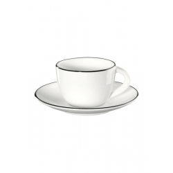 ESPRESSO-CUP WITH SAUCER (70 ML) BLACK LINE 