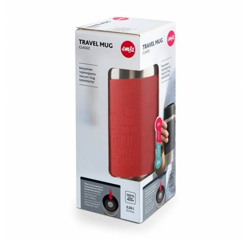 Travel Mug Classic 0,36L  Classic Red  Emsa