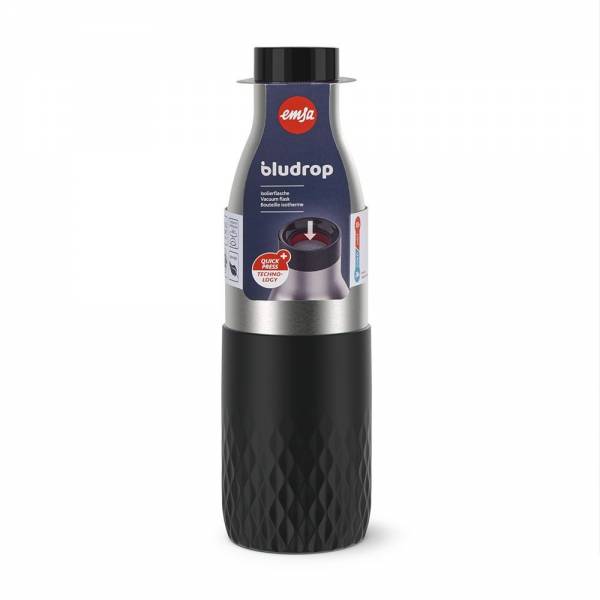 Emsa Isoleerflessen BLUDROP Sleeve Hydration bottle 0.5L  Black