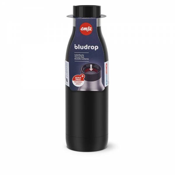 BLUDROP Hydration bottle 0.5L Black Emsa