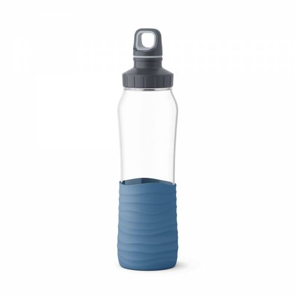 DRINK2GO Drinkfles glas 0.7L water bleu 