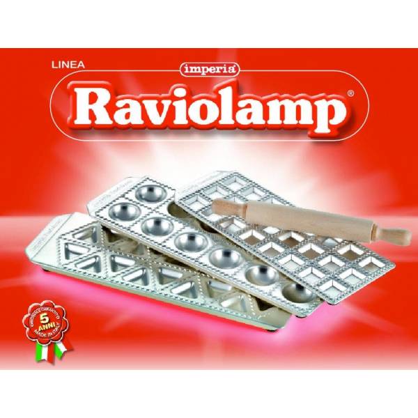 Raviolamp raviolimat voor 6 ravioli halve maan met deegrol 