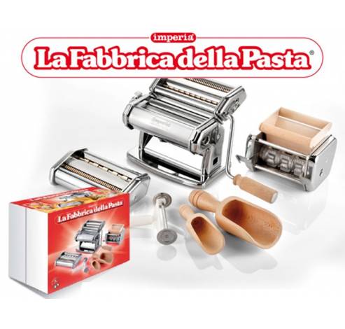 La Fabbrica della Pasta pastamachine, opzetstukken, snijder en bloemscheppen  Imperia