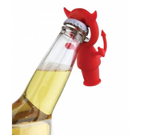 Devil flessenopener/flessenstop rood  JOIE