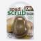 Spud Scrub aardappelborsteltje uit kunststof bruin 6x4.3x8.3cm 