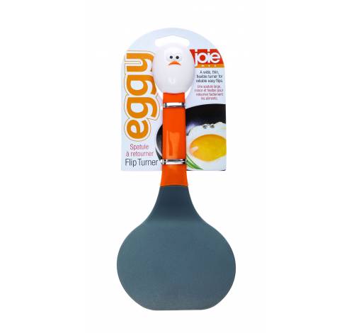 Eggy Flex Flip spatule ronde en nylon orange 25cm  JOIE