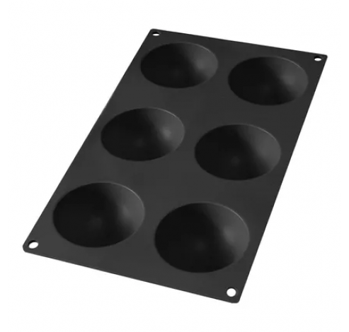 Bakvorm uit silicone voor 6 halve bollen zwart ø 7cm H 3.2cm  Lékué