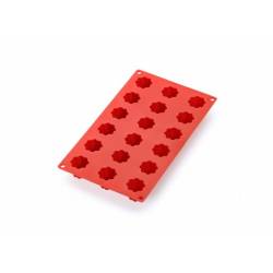 Bakvorm uit silicone voor 18 mini cannelés bordelais rood Ø 3.2cm H 2.8cm 
