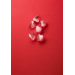 Ijsblokjesvorm uit rubber voor 14 hartjes rood met deksel 