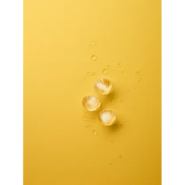 Ijsblokjesvorm uit rubber voor 11 schelpen geel met deksel 