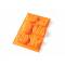 Bakvorm uit silicone voor 6 Halloween cakejes oranje 30x19.5x3.8cm 