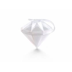 Lékué ijsblokvorm uit silicone transparant diamant 7x7x7.5cm 