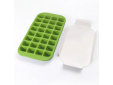 Ijsblokjesvorm uit rubber met dienblad voor 32 ijsblokken groen 33.5x18x3.3cm