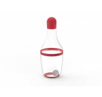 Vinaigrette shaker uit silicone en Tritan rood 180ml 