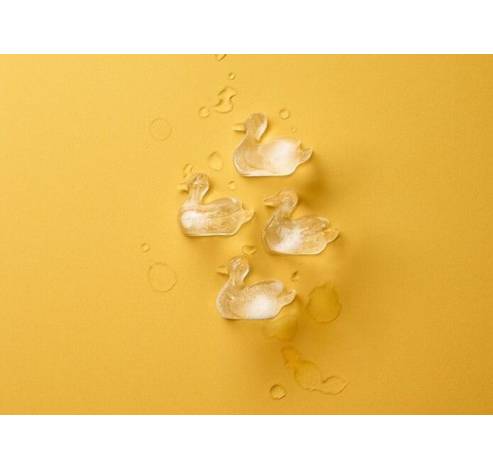 ijsblokjesvorm uit rubber voor 10 ijsblokken eend geel 22x11x3.5cm  Lékué
