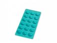 Ijsblokjesvorm uit rubber voor 18 ronde ijsblokjes aquablauw