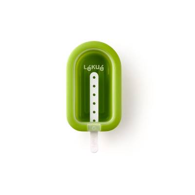 Mini ijsjesvorm uit silicone en kunststof groen 10.5x6.5x2.6cm 
