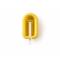 Mini ijsjesvorm uit silicone en kunststof geel 10.5x6.5x2.6cm 
